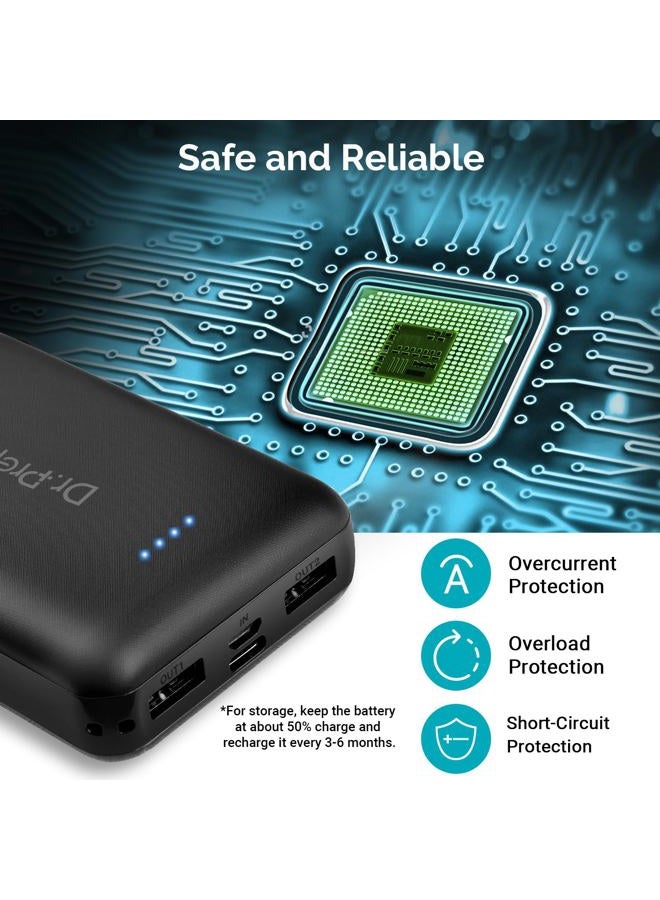 Dr. Prepare 10000mAh Battery Pack Charger Portable, 5V 3A USB C Power Bank with Dual Output, Ultra-Compact External Battery Pack for Heated Vest, Heated Jacket, iPhone and iPad - Image 5