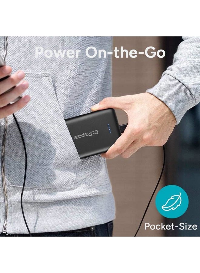 Dr. Prepare 10000mAh Battery Pack Charger Portable, 5V 3A USB C Power Bank with Dual Output, Ultra-Compact External Battery Pack for Heated Vest, Heated Jacket, iPhone and iPad - Image 2