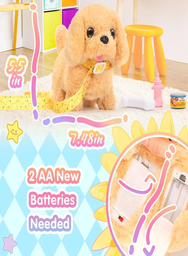 Tagitary Plush Toys Walking Dog Toys That Can Walk, Bark and Wag Tail,Interactive Electronic Pet Toys Puppy with Leash,Easter Christmas Birthday Gift for Toddlers Kids - Image 2