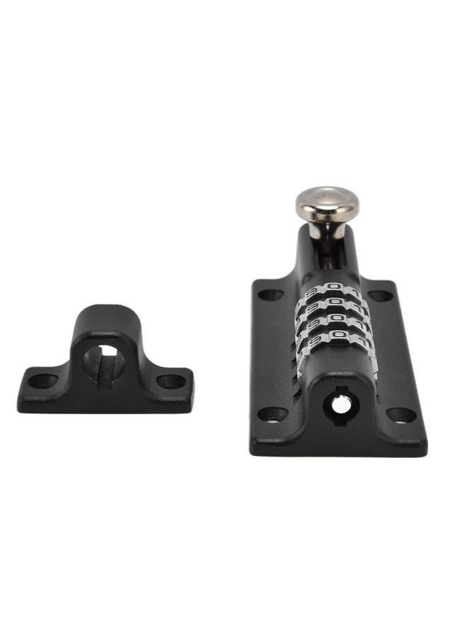 Combination Locking Bolt Safe Password Durable Rust Resistant Coating 4 Digit Lock Bolt for Pool Gate Fence FarmBlack
