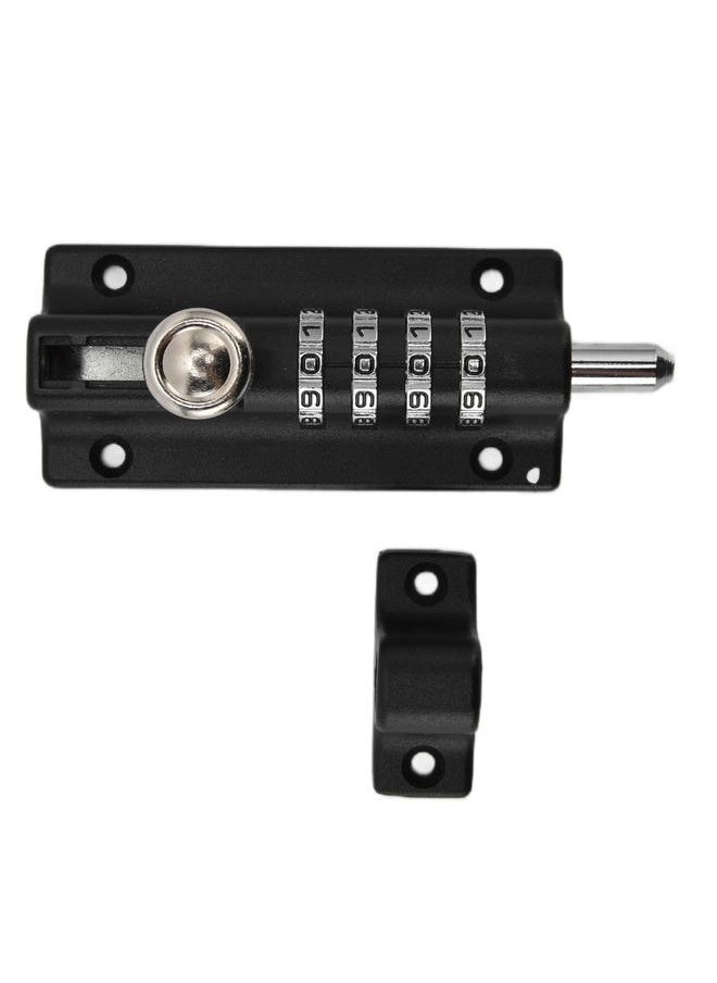 Thoraya Combination Locking Bolt Safe Password Durable Rust Resistant Coating 4 Digit Lock Bolt for Pool Gate Fence FarmBlack  - Image 4