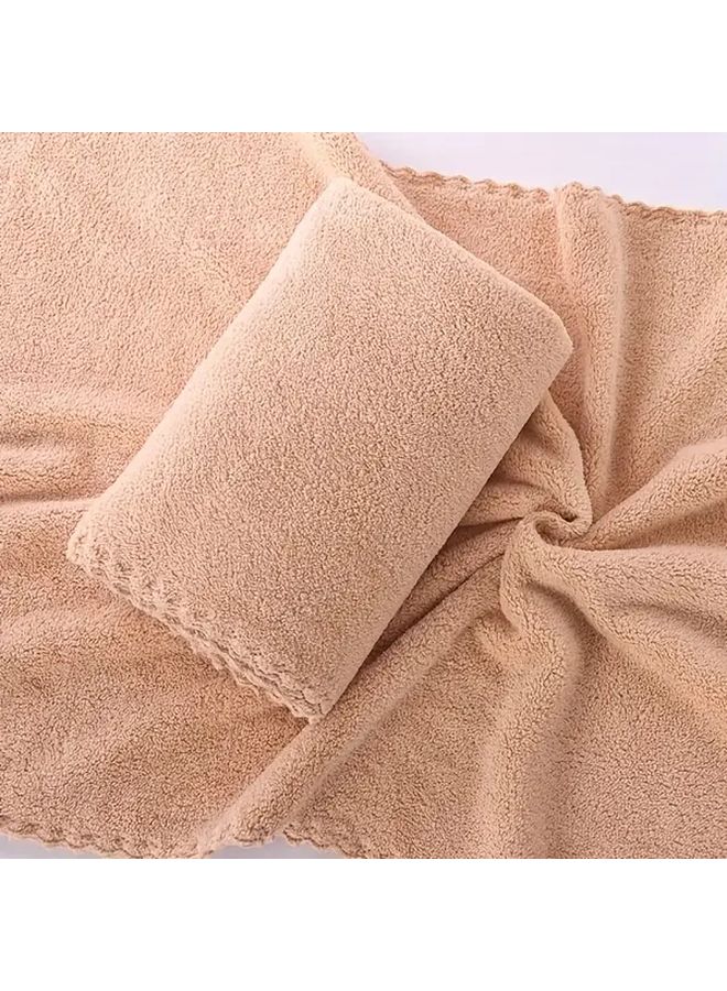 1pc Gray Microfiber Coral Fleece Hand Towel Super Absorbent Face Towel Multi Purpose Use For Drying Hair Drying Water Wiping Cars Sports Travel Bathroom Supplies 13.7 X 29.5 In - Image 5