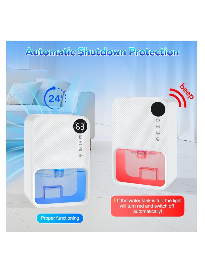 KASTWAVE مجفف الهواء للمنزل، مجفف الهواء للقبو، 592 قدم مربع. مجفف هواء منزلي شبه موصل مع 7 ألوان ضوء، مؤقت، وضع النوم، إيقاف تلقائي، مجفف هواء صغير لغرفة النوم، الحمام، القبو، RV - Image 4