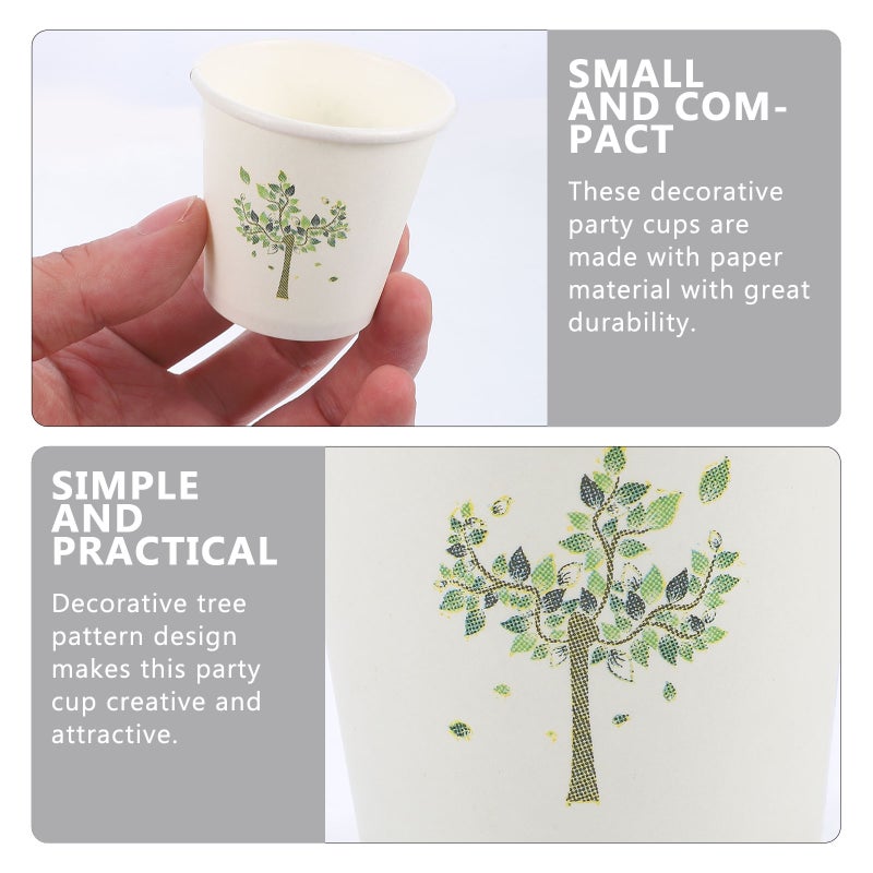 1000 Pcs Paper Cups Decorative Drinking Cups Disposable Paper Cups Coffee Juice Beverage Paper Cups - Image 2