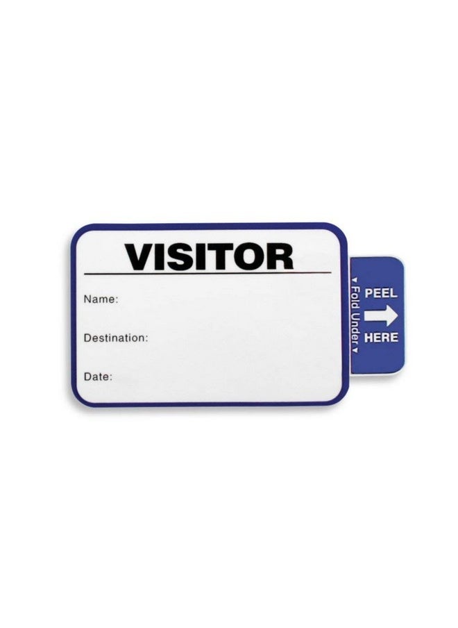 ID Card Pros - Visitor Log Book, Spiral-Bound Self Expiring Visitor Badges, Guest Register Book, Carbon Copy - 200 Badges - Image 1