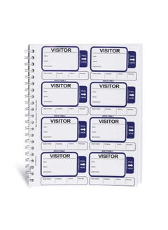 Visitor Log Book, Spiral-Bound Self Expiring Visitor Badges, Guest Register Book, Carbon Copy - 200 Badges