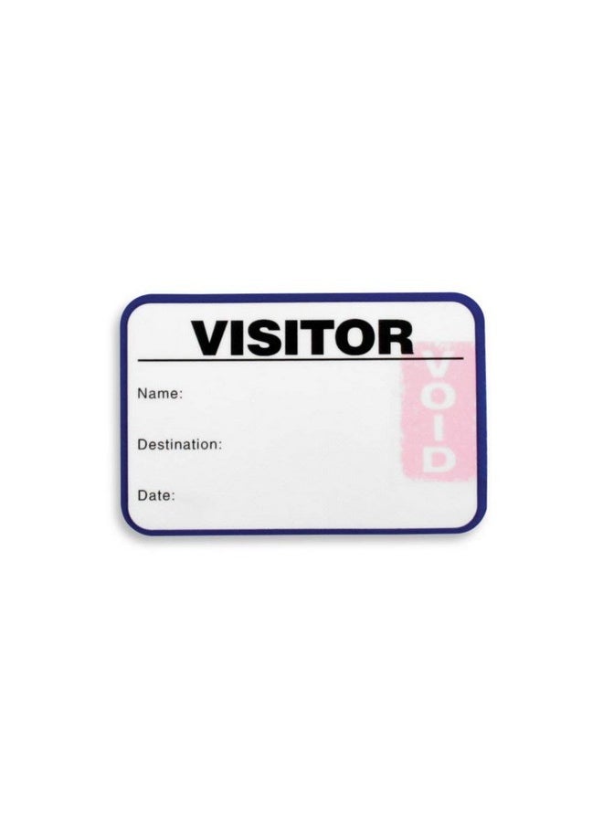 ID Card Pros - Visitor Log Book, Spiral-Bound Self Expiring Visitor Badges, Guest Register Book, Carbon Copy - 200 Badges - Image 1