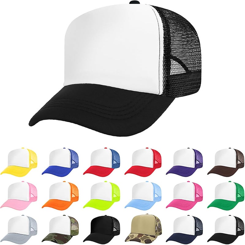 TopTie Kids 5 Panel Trucker Cap Mesh Snapback Hat Foam Front for Boys Girls Aged 3-7 Years Old - Image 3