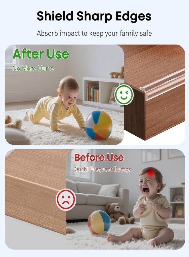 Tvasta Clear Edge Protector Tape (6M) – Baby Proof Furniture Safety Guard | Self-Adhesive, Shock Absorbing Corner Cushion Strip | Non-Toxic Transparent Protection for Tables, Desks, Shelves & Home Edges - Image 5