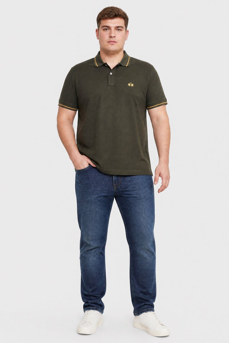 La Martina Men Regular Fit Embroidered Logo Short Sleeve Polo Shirt, Olive - Image 2