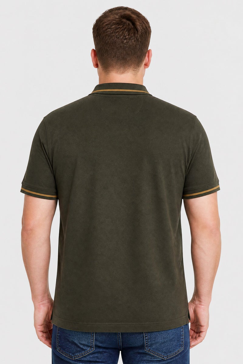 La Martina Men Regular Fit Embroidered Logo Short Sleeve Polo Shirt, Olive - Image 4