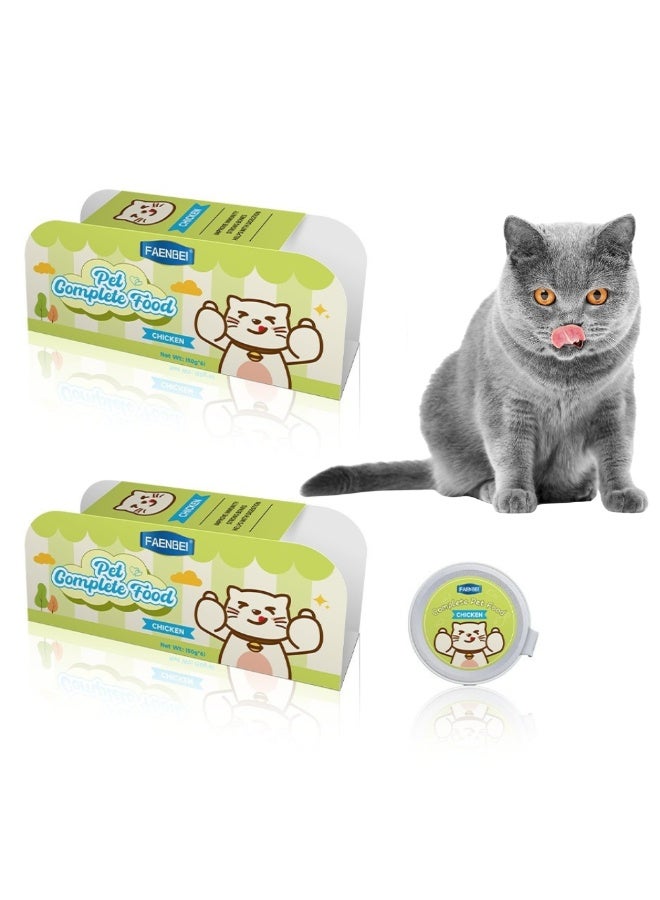 FAENBEI Cat Wet Food Snack 50g x 6 Cans Pack (Set of 2) – Complete & Balanced Nutrition Meal Box for Cats – Soft & Easy Digest Cat Food – Healthy & Tasty Wet Cat Treats - Image 1