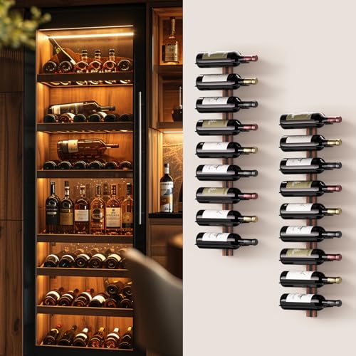 B4Life Wine Rack Wall Mounted for 12 Wine Bottles, Wood Wine Racks for Wall, Wine Holder Wine Bottle Racks for Kitchen, Dining Room, Bar - Image 5