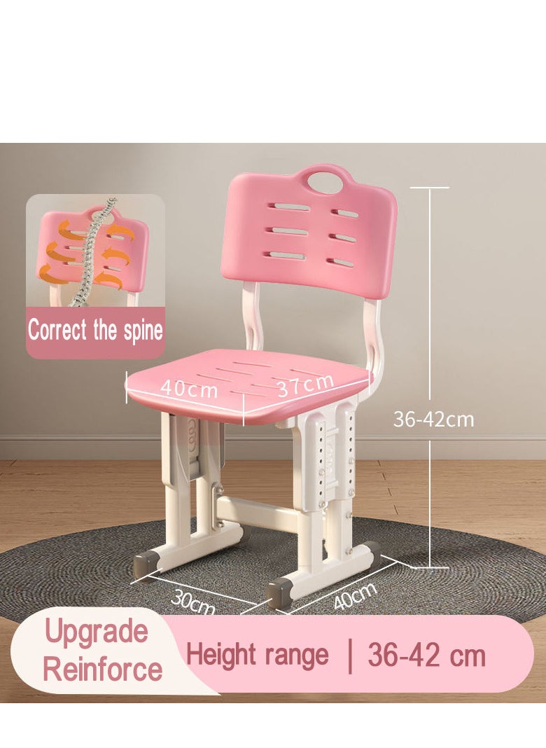 ZUIHAO ZUIHAO Home Adjustable Height Children Kids Study Desk and Chair Set Multifunctional School Student Writing Desk Study Table with Storage Drawer Sturdy Reading Chair Desk for Boys and Girls  - Image 3