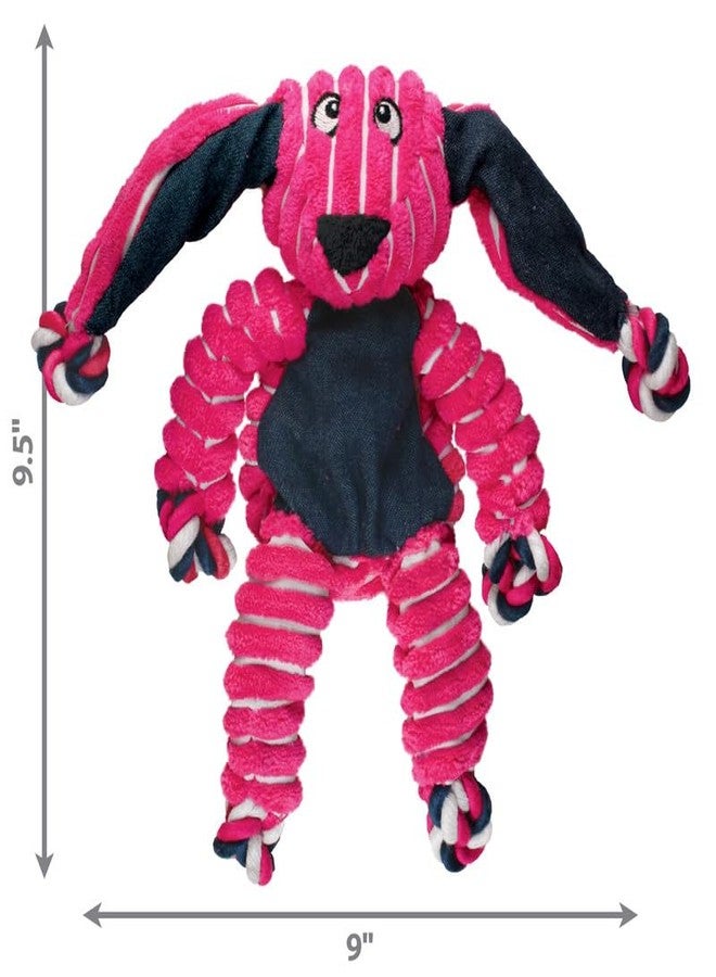 KONG Floppy Knots Dog Toy Bundle for Small/Medium Dogs - Durable Plush Toys with Internal Knotted Ropes & Squeakers - Minimal Stuffing for Less Mess (Bunny and Fox, Small/Medium) - Image 5