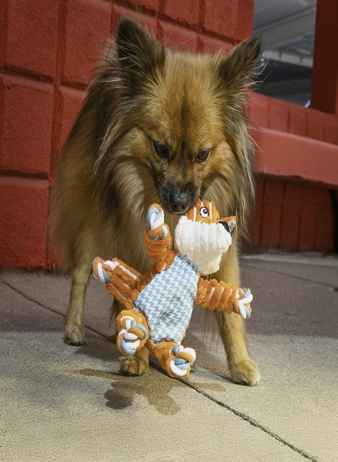 KONG Floppy Knots Dog Toy Bundle for Small/Medium Dogs - Durable Plush Toys with Internal Knotted Ropes & Squeakers - Minimal Stuffing for Less Mess (Bunny and Fox, Small/Medium) - Image 4