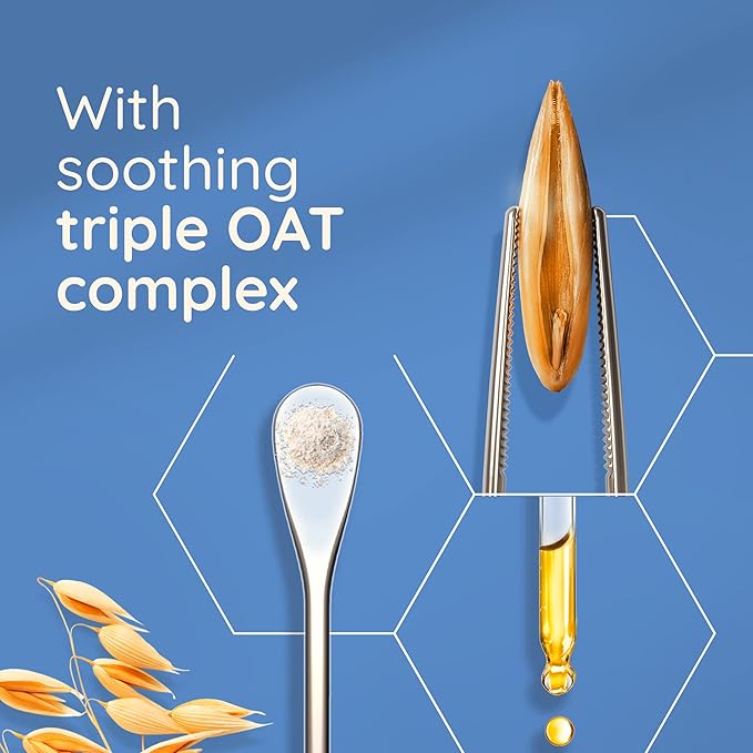 Aveeno Skin Relief Moisturising Body Wash 1x 500ml Gentle Cleansing Wash with Soothing Triple Oat Complex SoapFree Unscented for Sensitive and Very Dry Skin - Image 3