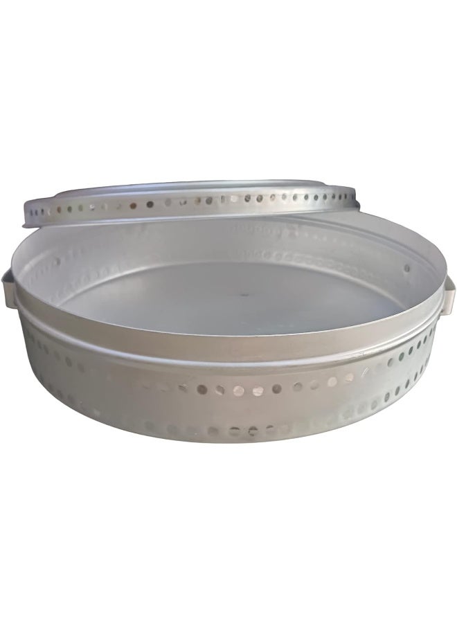 SAQOWARE SAQOWARE Alsaqer Aluminium Kubbos Dabba |Traditional Arabic Bread Box |Regag Storage | Arabic Bread Storage 18-Inch Diameter - Image 3