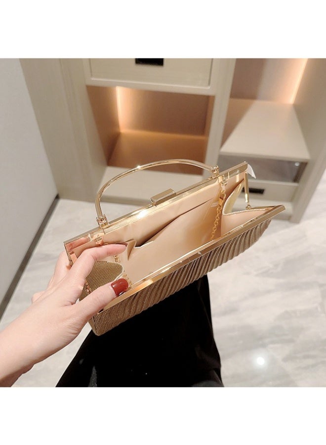 SHABILI Women's Fashion Luxury Evening Clutch Bag, Ladies Designer Chain Banquet Package Handbag Tote Bags Shoulder Bag, Casual Solid Color Crossbody Bag Satchel bag Side Bag Carry Bag for College Students  - Image 3