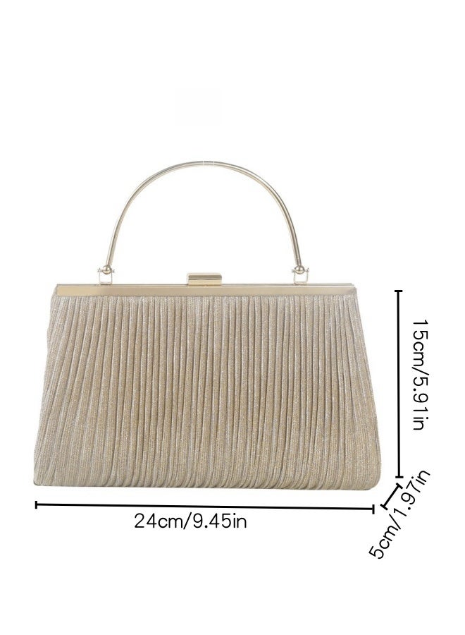 SHABILI Women's Fashion Luxury Evening Clutch Bag, Ladies Designer Chain Banquet Package Handbag Tote Bags Shoulder Bag, Casual Solid Color Crossbody Bag Satchel bag Side Bag Carry Bag for College Students  - Image 5