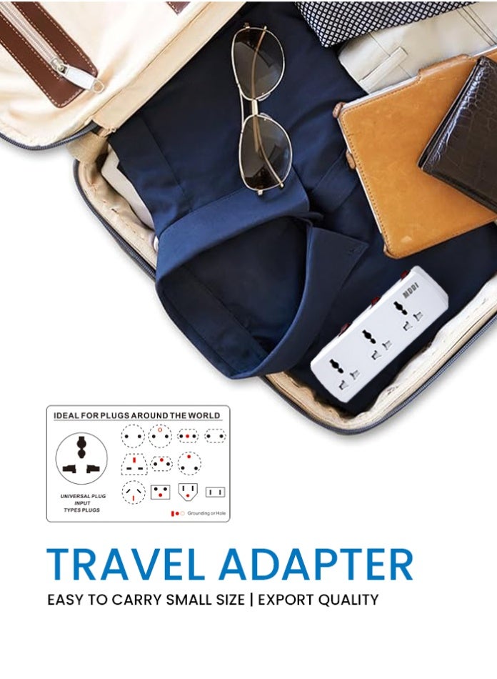 MODI 6-Way Multi Plug Extension Socket Wall Extender with Switches Universal Multi Socket Adapter for Home Office Appliances Extension Power Socket - Image 5