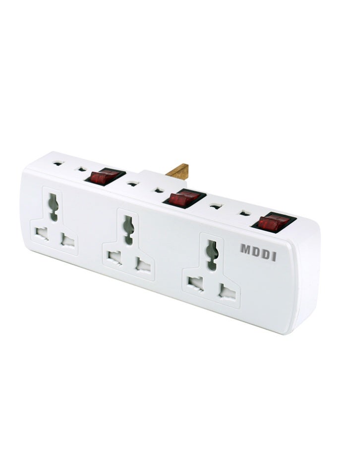 MODI 6-Way Multi Plug Extension Socket Wall Extender with Switches Universal Multi Socket Adapter for Home Office Appliances Extension Power Socket - Image 3