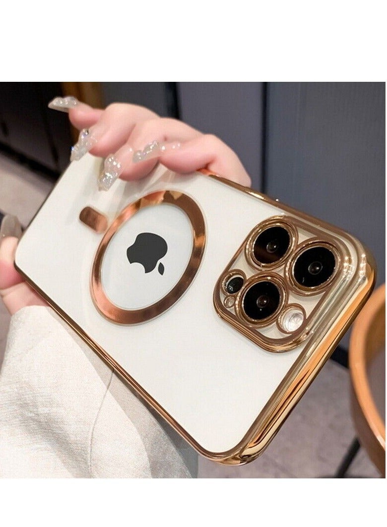 ELTRAZONE For iPhone 14 Pro Max Clear Case Slim Plating MagSafe Magnetic Cover - Image 2