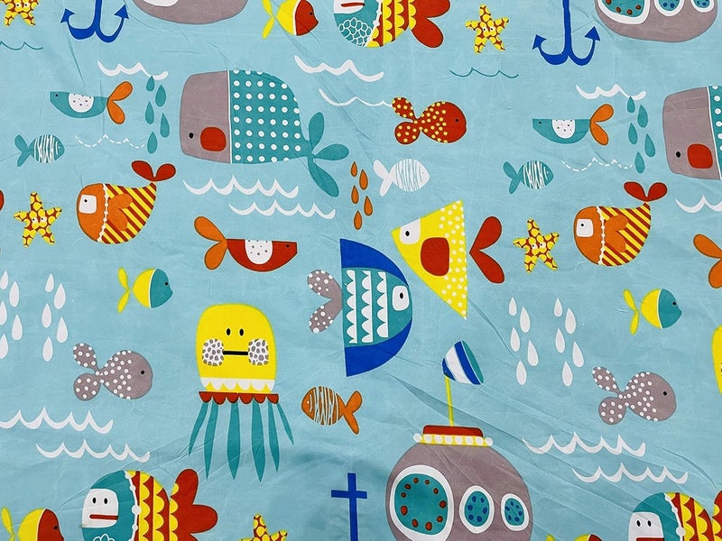 Blenzza Deco™ Glace Cotton Single Bed Reversible Babies 1 Kids Comforter & 1 Single Flat Bed Sheet with 1 Pillow Cover (Design 14) (0 to 8 Years Kids) - Image 2