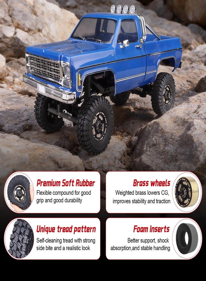 هوبي بارك عجلات وإطارات HobbyPark Brass 1.0 Beadlock لقطع غيار TRX4M 1/18، وSCX24 1/18، وسيارات الزحف RC 1/24، مجموعة من 4 قطع (النوع D) - Image 3