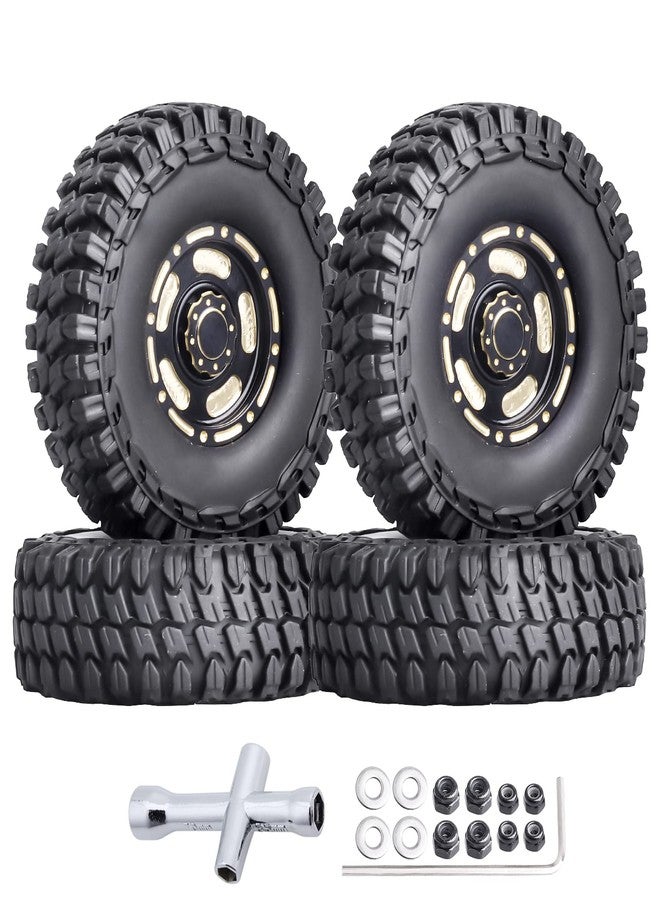 هوبي بارك عجلات وإطارات HobbyPark Brass 1.0 Beadlock لقطع غيار TRX4M 1/18، وSCX24 1/18، وسيارات الزحف RC 1/24، مجموعة من 4 قطع (النوع D) - Image 1