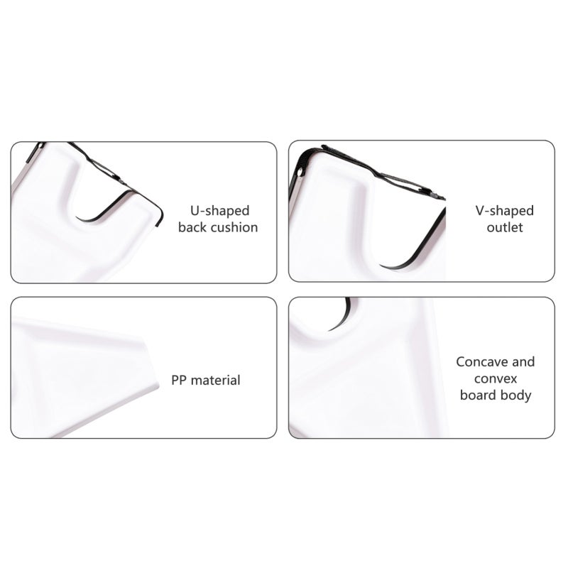 Hair Washing Tray: White PP Material, U-shaped Ergonomic Back Cushion - V-shaped Quick Drain, Neck-friendly Hair Washing Board for Home Salon, Elderly, Disabled, Pregnant Women & Kids - Image 5