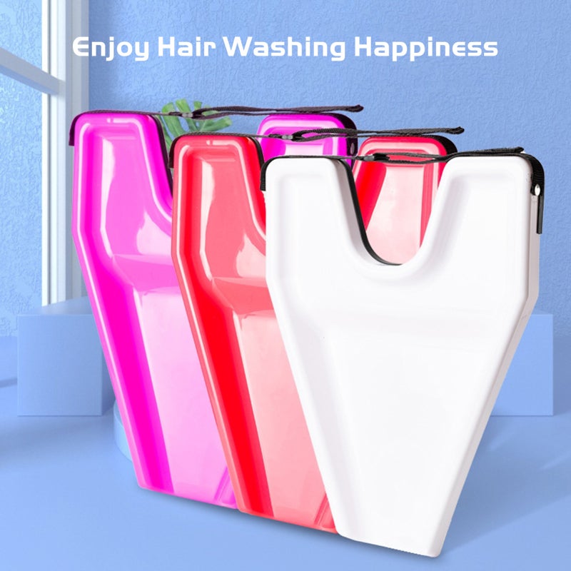 Hair Washing Tray: White PP Material, U-shaped Ergonomic Back Cushion - V-shaped Quick Drain, Neck-friendly Hair Washing Board for Home Salon, Elderly, Disabled, Pregnant Women & Kids - Image 2