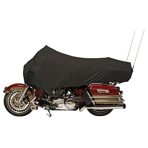 Dowco Guardian 05140 Travel Ready Water Resistant Reflective Premium Motorcycle Half Cover: Black, Large Touring - Image 2