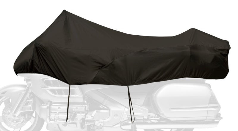 Dowco Guardian 05140 Travel Ready Water Resistant Reflective Premium Motorcycle Half Cover: Black, Large Touring - Image 4