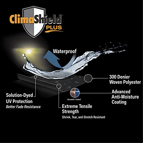 Dowco Guardian 05140 Travel Ready Water Resistant Reflective Premium Motorcycle Half Cover: Black, Large Touring - Image 5