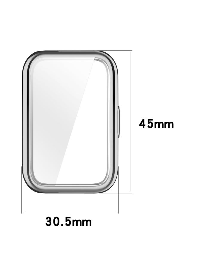 OLYSON 2-Packs TPU Shockproof Screen Protector Cover Case for Huawei Band 11/11NFC, Protective Case TPU All-Around Protective Case, Soft TPU Slim Case Watch Case, Clear + Black - Image 4