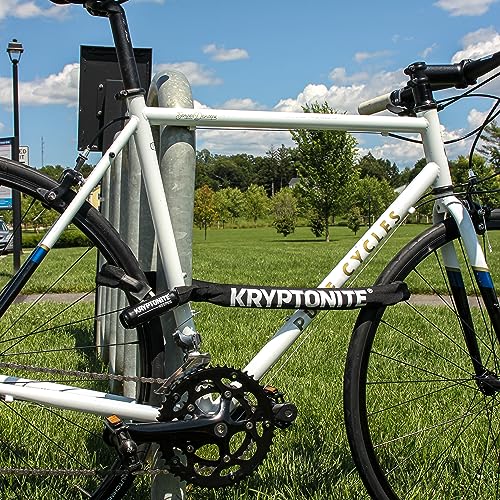 Kryptonite Keeper 712 Bike Chain Lock, 4 Feet Long Heavy Duty Anti-Theft Bicycle Chain Lock with Keys for Bike, Motorcycle, Scooter, Bicycle, Door, Gate, Fence,Black - Image 2