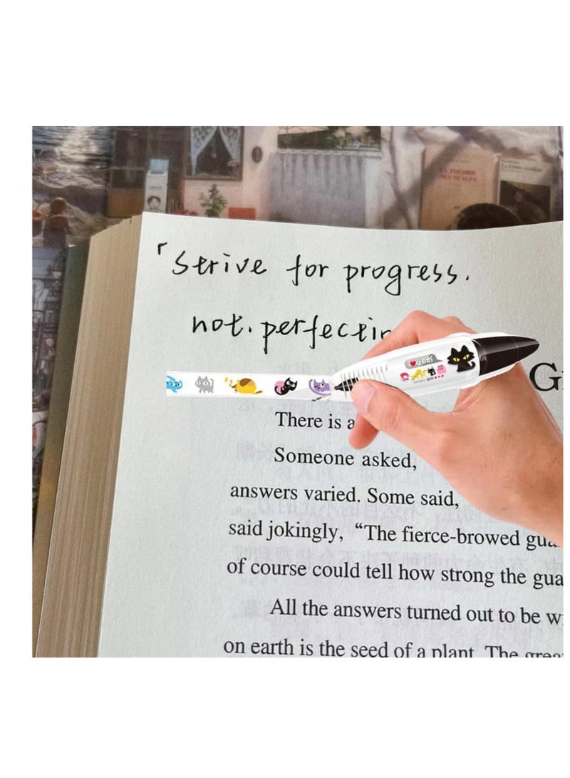 SYOSI 6 Pcs Joyfullift Decorative Pens - DIY Cute Animals Press Type with Lovely Lace Cartoon Pattern Correction Tape - Perfect for Scrapbooking, Diary, Greeting Cards, and Letters - Image 5