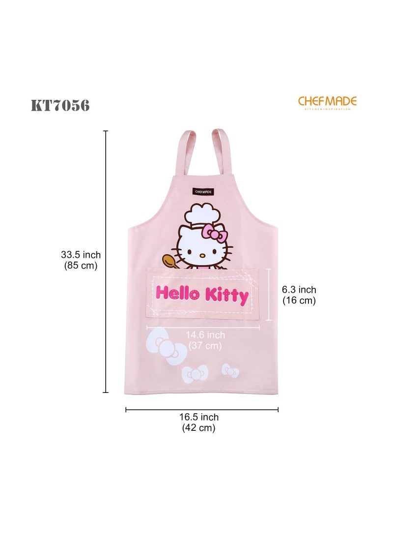 chefmade - Hello Kitty 100% Cotton Apron Adjustable Cross Back Dress with 2 Pockets Kitchen Aprons - Image 1