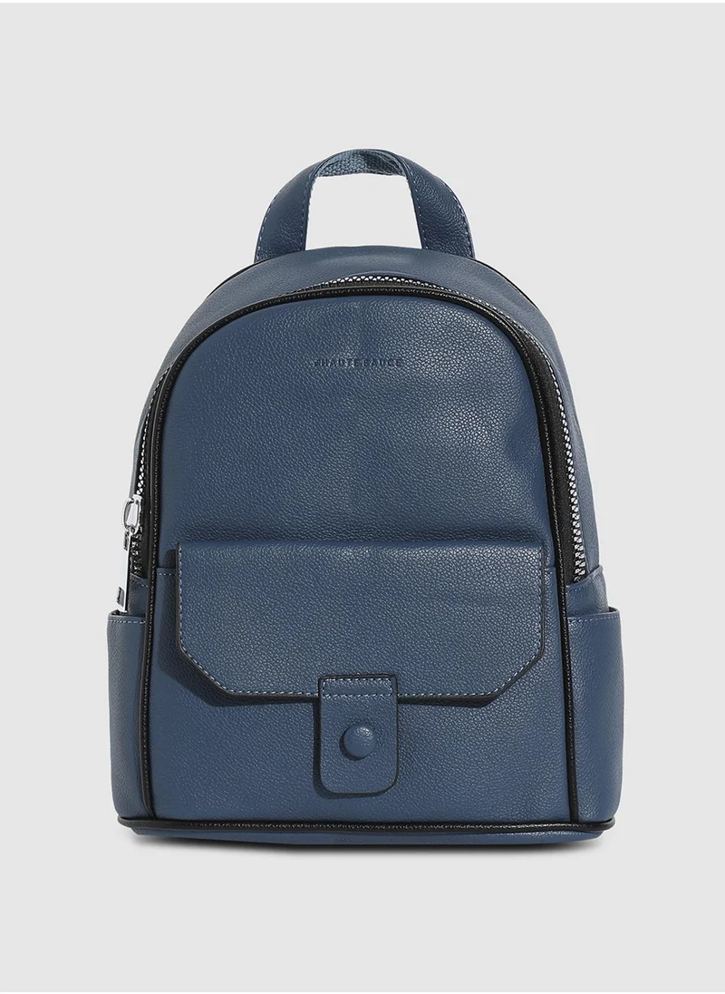 Haute Sauce Elevated Round Mini Backpack - Indigo Blue