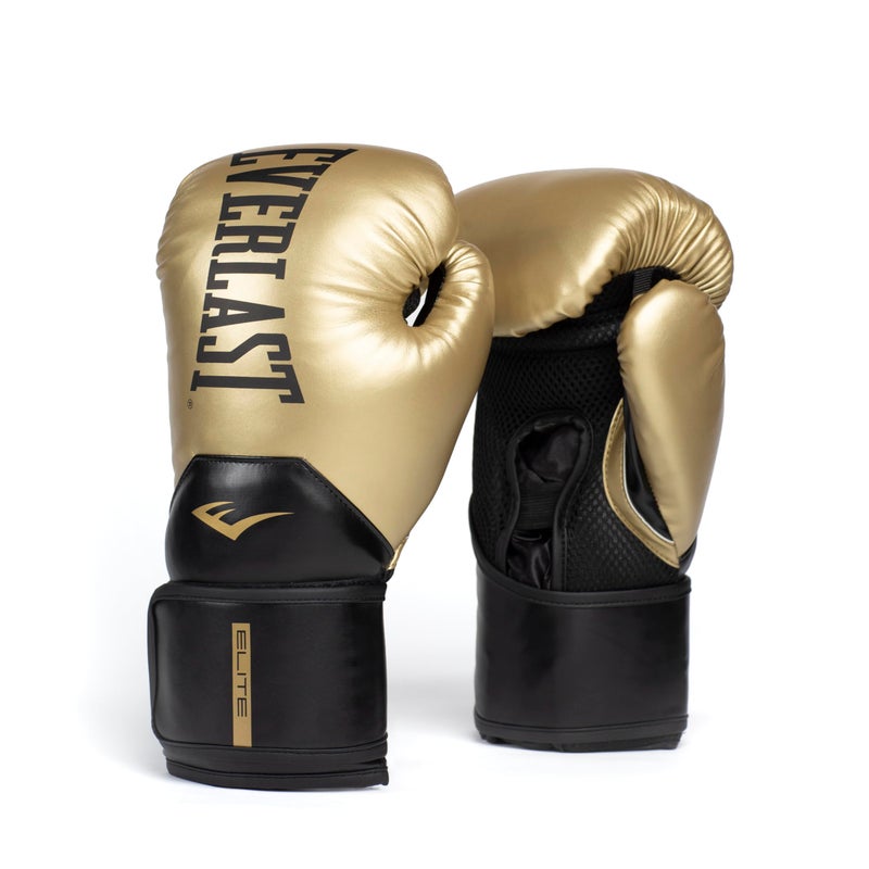 Everlast Elite 2 Boxing Gloves Pro Training Heavy Bag Gloves Men Women Ventilated Palm MultiLayer Protection GoldBlack 14 oz - Image 2