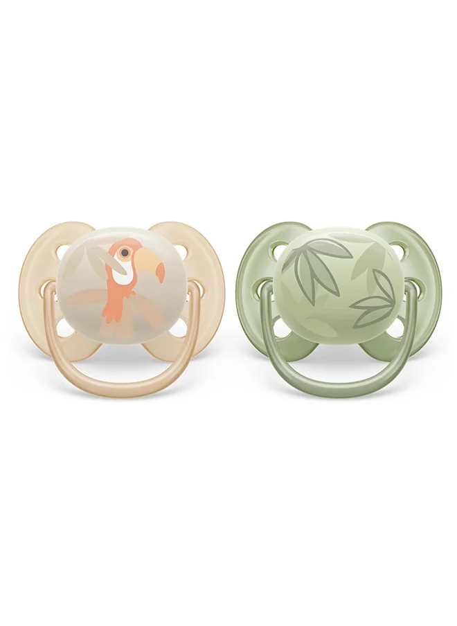PHILIPS AVENT 2 Pieces Ultra Soft Pacifier, 0 - 6 Months