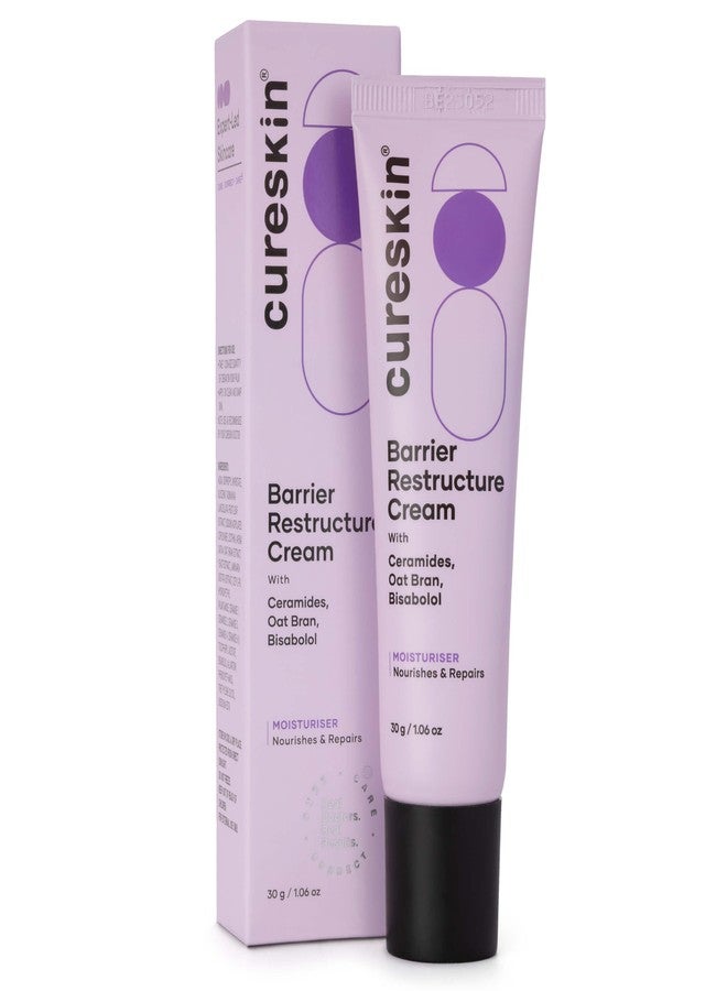 Cureskin كريم كيورسكين لإعادة بناء حاجز البشرة | ترطيب مكثف وإصلاح مع سيراميدات، وخلاصة الشوفان، وزيت البسابولو للبشرة الجافة والحساسة (30 غرام (عبوة واحدة)) - Image 1