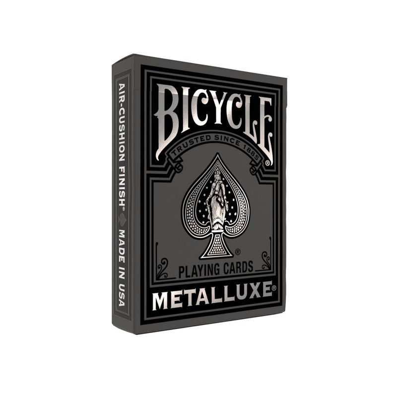 Bicycle Black and Silver Metalluxe Playing Cards â€“ Premium Foil Metalluxe Deckâ€“ Classic Poker Size, Collectible Luxury Design, Great for Game Night, Gifting, and Stocking Stuffer - Image 1