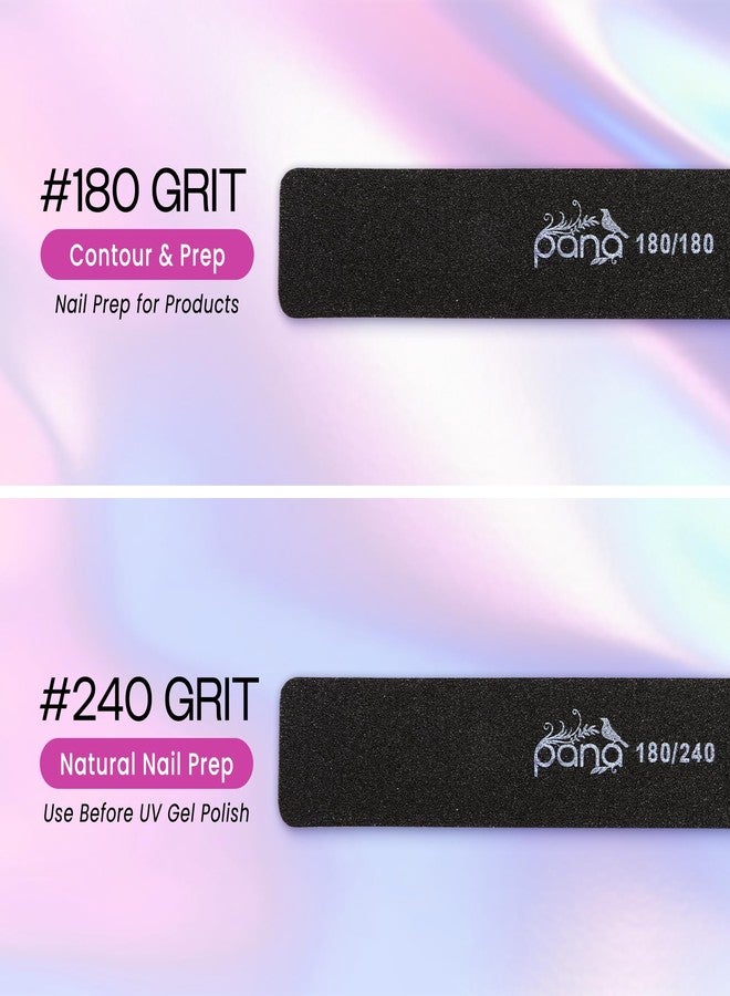 بانا مبارد أظافر احترافية، حبيبات 80/80، حجم جامبو أسود/وردي مستطيل (50 قطعة في العبوة) - Image 5