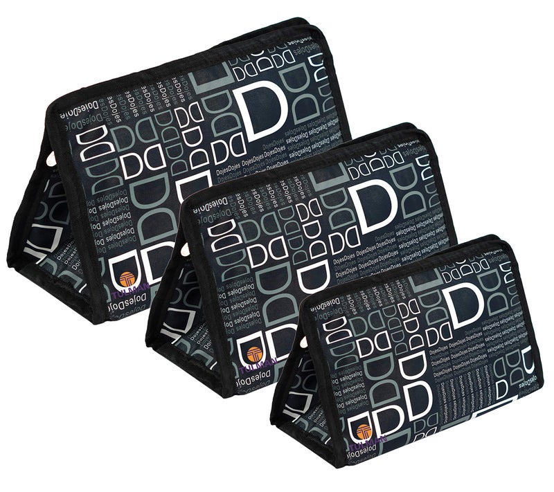 TULMAN Polyester Travel Cosmetic Pouch (Set of 3 Dojes Black) - Multipurpose Organizer for Makeup, Jewelry, Toiletries & Accessories Organizer Compact & Lightweight - Unisex for Men & Women - Image 1