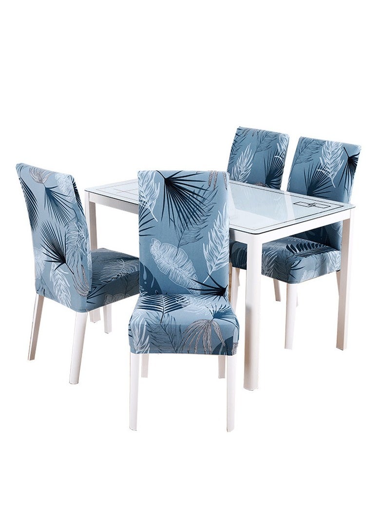Loquat 4-Piece Dining Chair Cover Blue 38x46centimeter  - Image 1