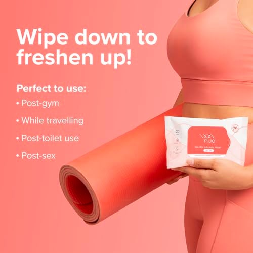 Nua Gentle Intimate Wipes | Infused with Cranberry, Cucumber and Aloe | Alcohol and Artificial-Fragrance Free | 100% Biodegradable - Image 3