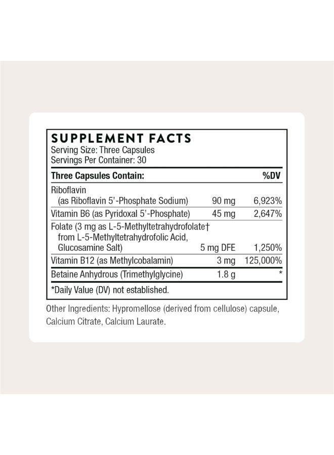 Thorne Methyl-Guard Plus - Methylation Factors - Dietary Supplement - 90 Capsules - Image 2