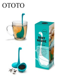 OTOTO Baby Nessie Loose Leaf Tea Infuser, Cute Tea Infuser Strainer, Cute Tea Gifts - Long Handle Neck, Ball Body Lake Monster Silicone Tea Infuser for Herbal Tea Blue  - Image 1